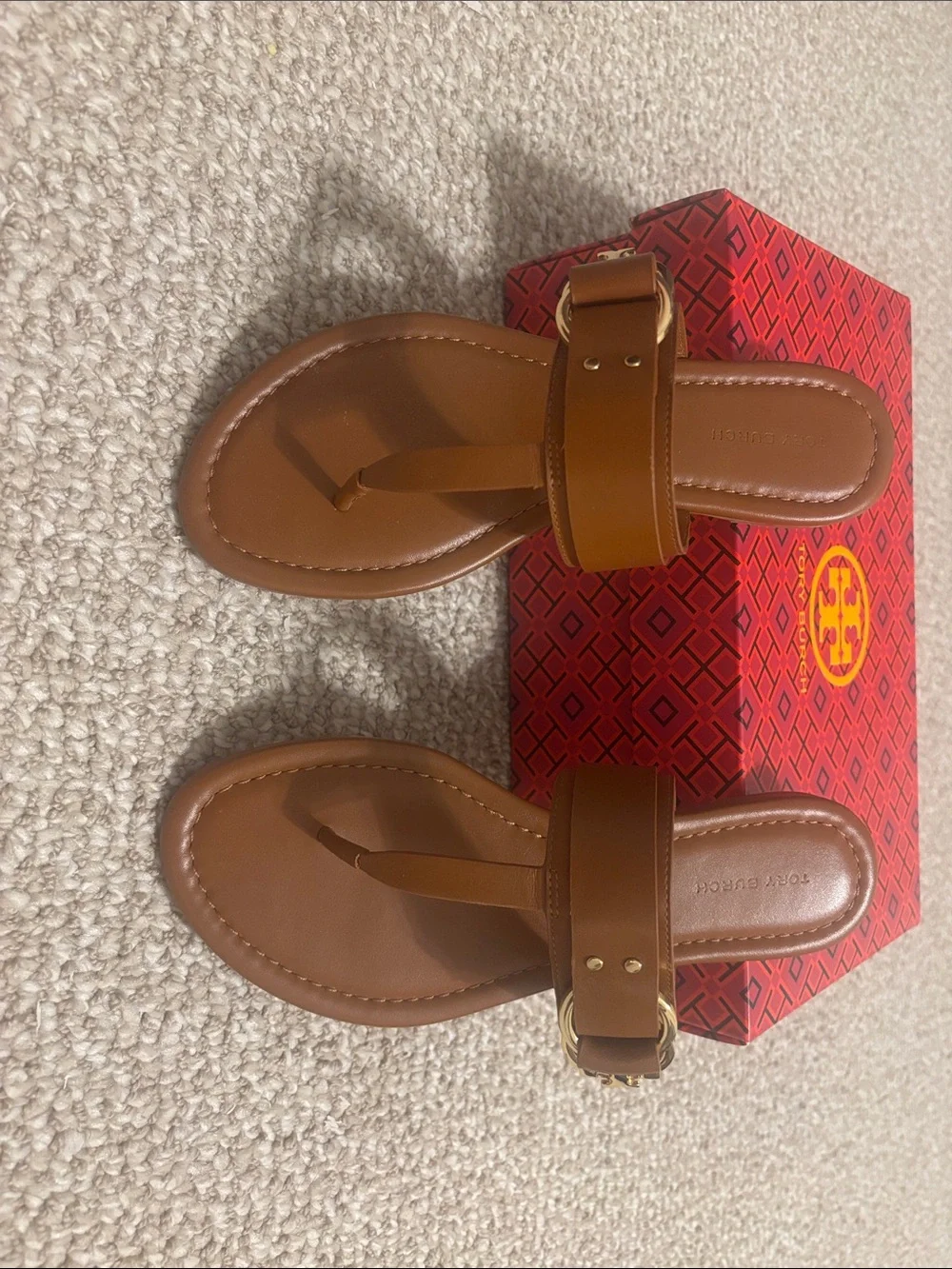 Tory Burch Shelby Thong Leather Sandals